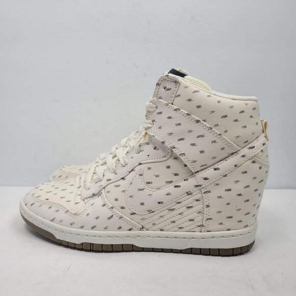 Nike Dunk Sky Hi Hidden Wedge Women's Cream Sneakers 543258-100 US Size 9 - Picture 2 of 9